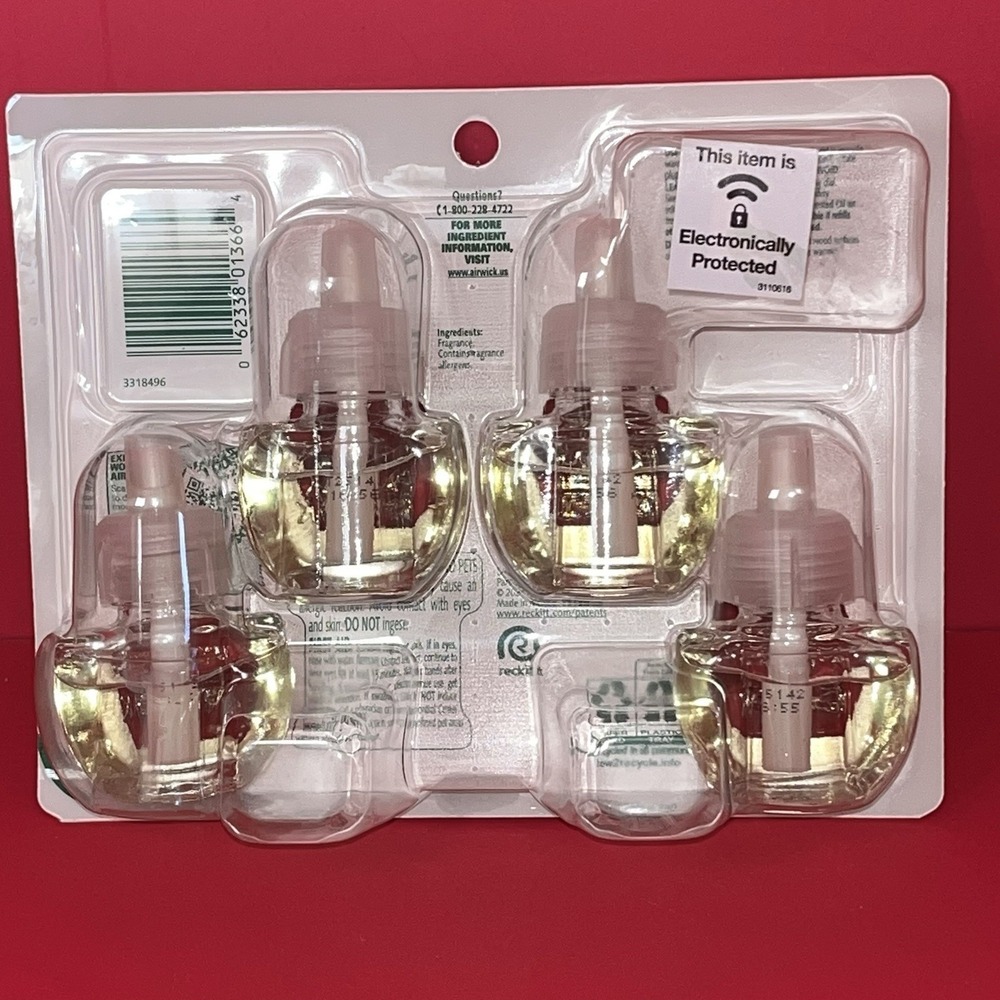 Air Wick Plug-In Scented Oil Refills White Flowers Melon Summer 0.67oz 4-Pack - Picture 2 of 3